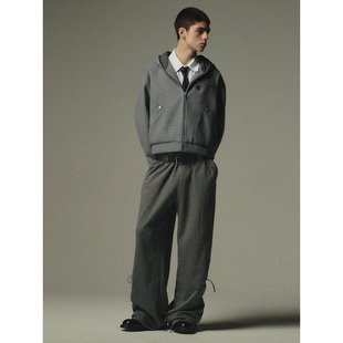 垂感休闲腰带卫裤 CountryMoment 380G重磅美式 长可调节 男女 裤