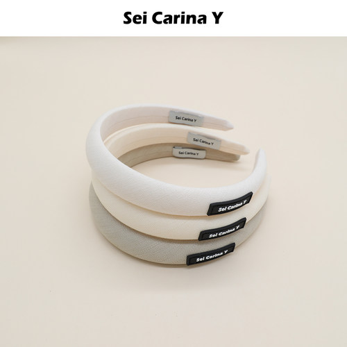SeiCarinaY极简织纹黑标发箍