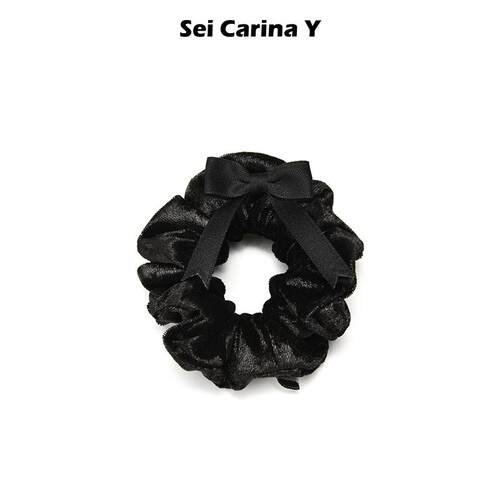 Sei CarinaY蝴蝶结装饰丝绒发圈大肠头绳女新款扎头发饰高级感