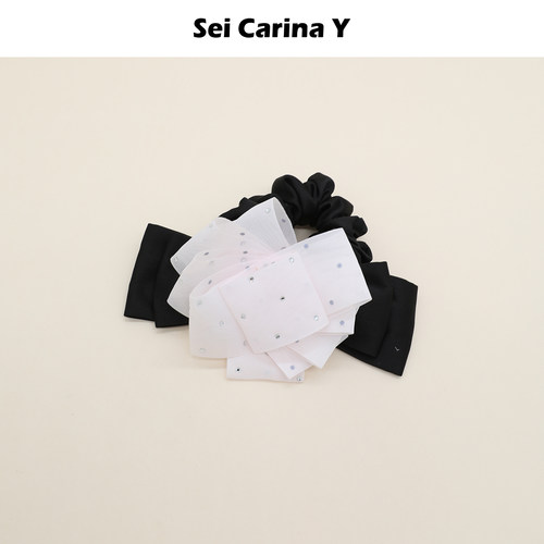 SeiCarinaY网纱花朵蝴蝶结发圈