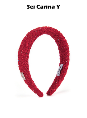 Sei Carina Y“新年”款珠片发箍女喜庆红色头箍百搭发饰高级感