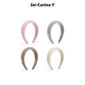 Carina Y光版 毛呢发箍logo装 Sei 饰高颅顶百搭女外出秋冬简约新款