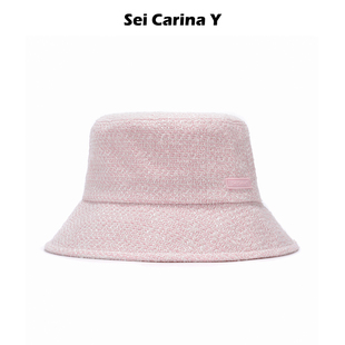 4折 新款 Sei 简约花呢渔夫帽奶油色秋季 帽子可爱气质 CarinaY