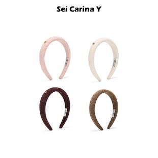 时尚 Y金色小花格纹绒面发箍女新款 百搭外出头箍显脸小 Carina Sei