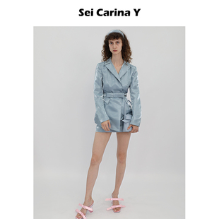 西装 Carina Y光感不对称修身 小众原创设计上衣 女套装 7折 Sei