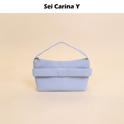 SeiCarinaY蝴蝶结皮质手提包
