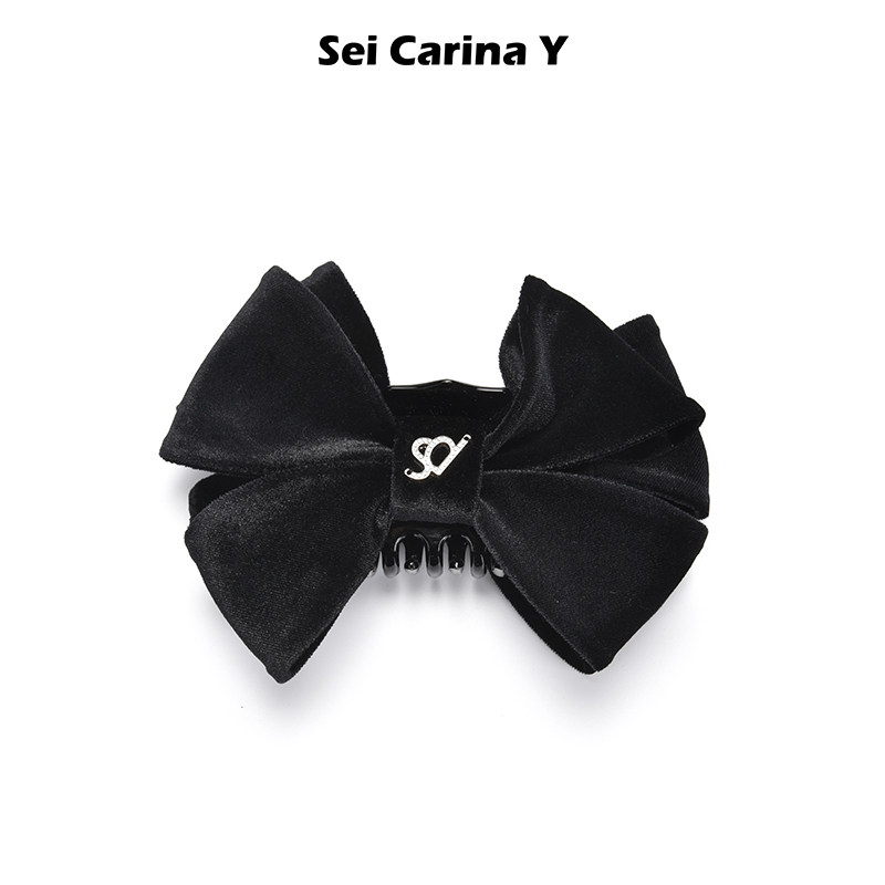 Sei Carina Y丝绒四角蝴蝶结发抓夹女后脑勺鲨鱼夹甜美百搭发饰,饰品/流行首饰/时尚饰品新,发饰,淘宝优惠券,粉丝福利购,淘宝优惠卷