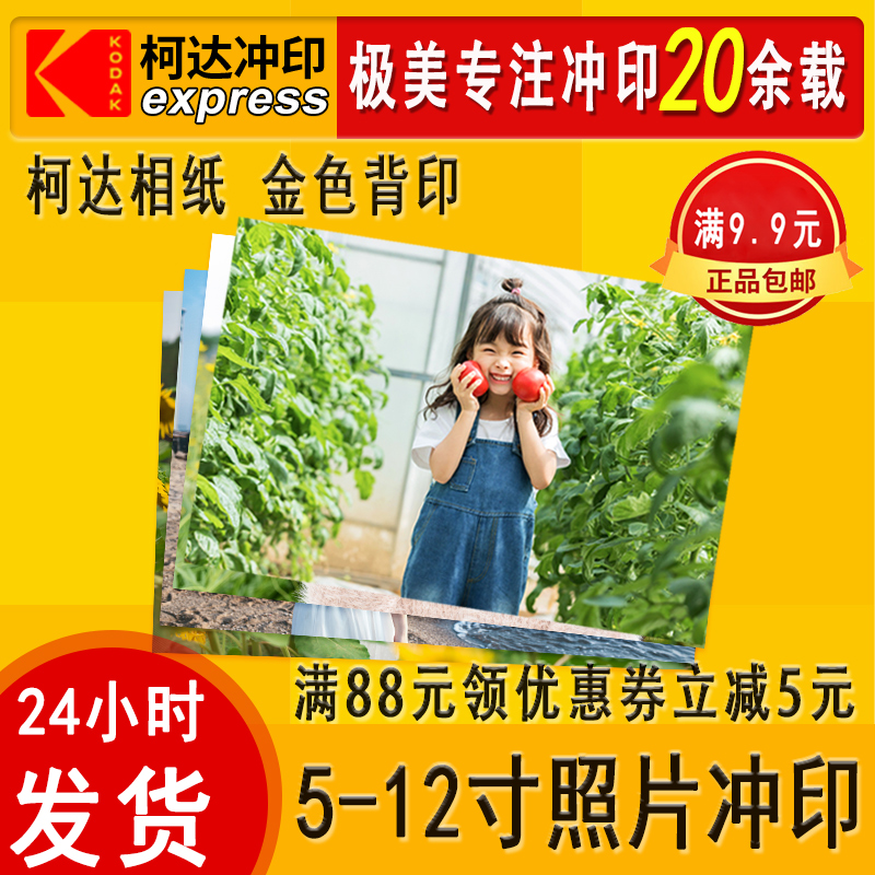 冲洗7寸柯达照相片合影军训光面