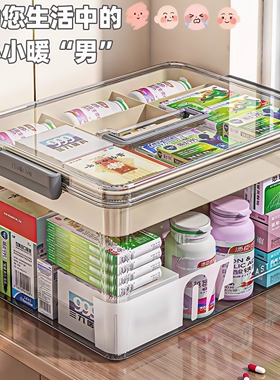 多层药箱家庭装家用大容量药物药品收纳盒大号医疗急救药盒医药箱