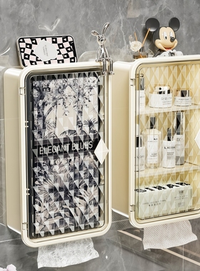 卫生间厕纸盒壁挂式洗脸巾卫生巾收纳置物架多层防水厕所纸巾盒