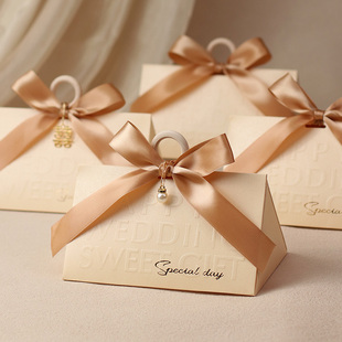 结婚专用喜糖盒高级感糖盒婚礼糖果袋小礼盒2023新款 手提盒子空盒