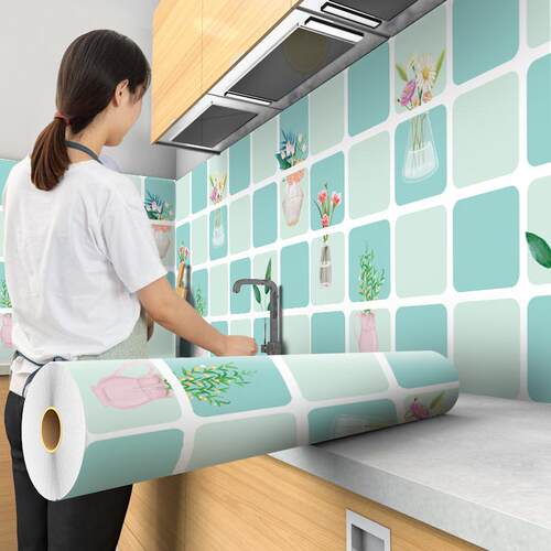 【官方旗舰店】厨房防油贴纸阻燃耐高温加厚墙贴油烟机灶台台面防