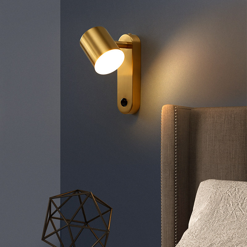 床头轻奢壁灯全铜卧室客厅背景墙灯走廊创意可旋转北欧金色房间灯在类目 家装主材, 灯具灯饰, 壁灯中 - 来自Buy2taobao.com提供专业的淘宝代购服务