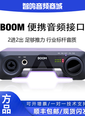 Apogee BOOM 内置DSP双通道USB录音K歌直播录音混音有声书声卡