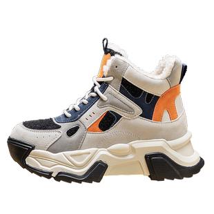 雪地靴女2025冬季新款运动休闲厚底增高加绒加厚保暖大棉鞋老爹鞋