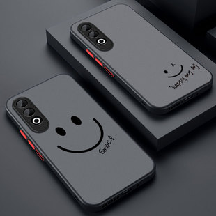 适用oppok12plus手机壳新款硅胶全包防摔PKS110磨砂亲肤散热保护套OPPOK12Plus半透创意简约高档时尚超薄微笑