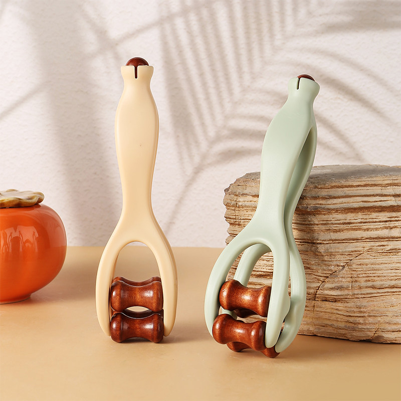 京刚狼实木手指按摩器手部关节穴位刮双滚轮滑动神器多功能经络仪