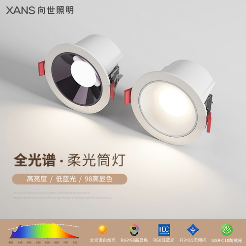 向世照明cob筒灯显色家用led