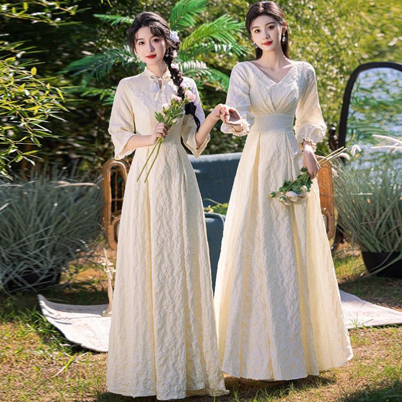 礼服婚礼裙平时可穿伴娘服绝美平时可穿伴娘服设计感高端女夏中式