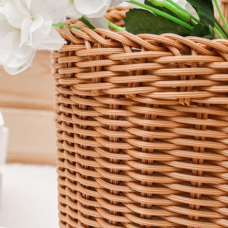 储物包装塑料菜篮子手提篮手提藤编菜篮水果野外新款购物车学生