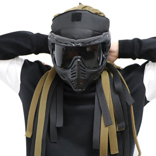 战术面具SQB全脸防护面罩真人CS防彩水弹wargame防雾护目风镜面具