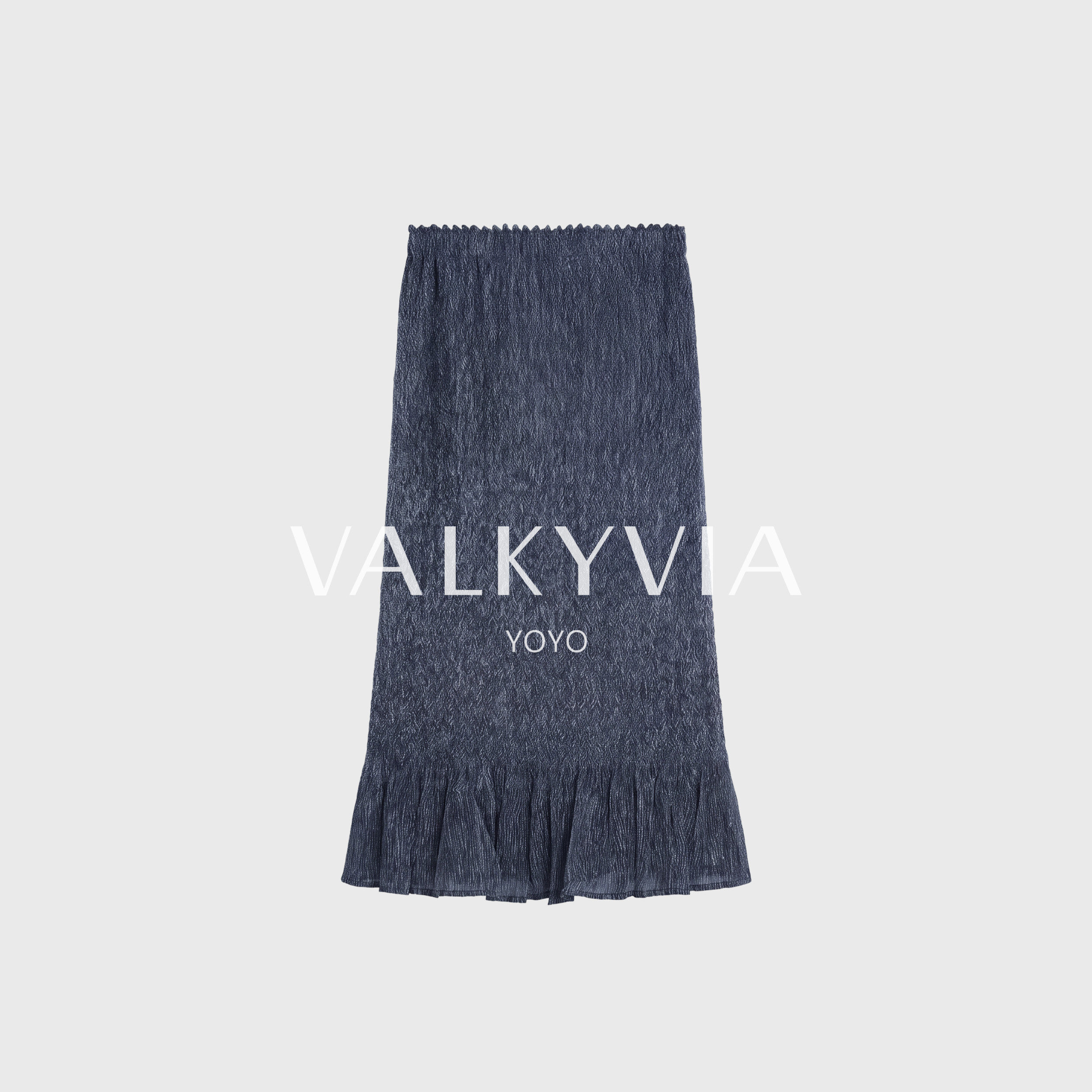 【Valkyvia/悠悠奢品】简约百搭荷叶边下摆直筒半身裙263221