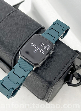 适用苹果手表iwatch11树脂表带applewatch10马卡龙创意纤维纹89SE