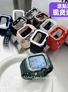 applewatch789一体硅胶表带运动冰川个性黑武士适用于苹果6SE手表