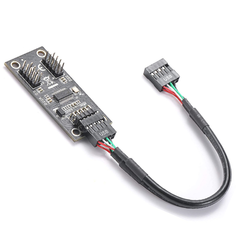 主板USB2.09PIN转2个转接头