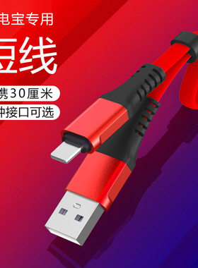30cm厘米充电线短款快充安卓Typec充电宝专用便携数据线适用荣耀苹果vivo小米OPPO华为14proiPhone13手机12短