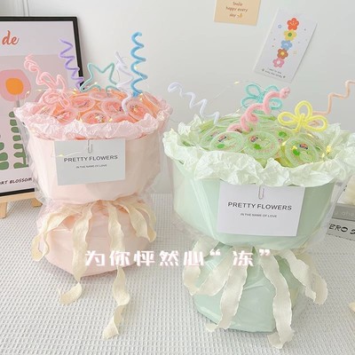 六一儿童节果冻零食水果花束diy