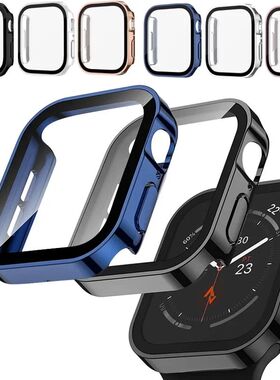 Electroplating Waterproof Case+Glass For Apple Watch 7 8