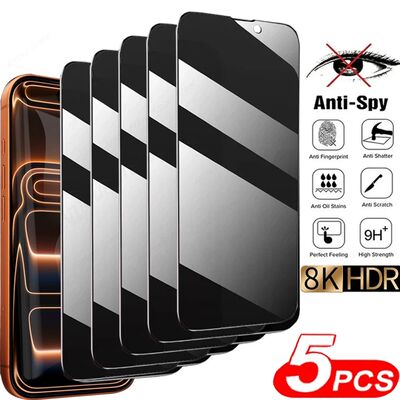 5Pcs Full Cover Privacy Screen Protector For iPhone 17 16