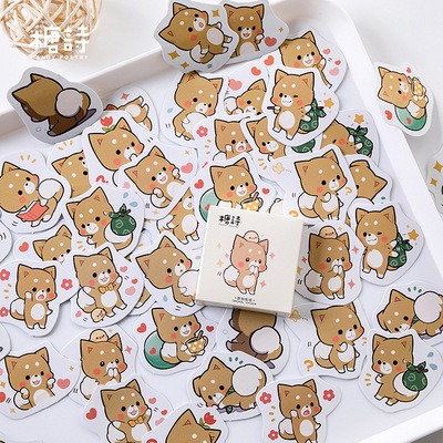 45 Pcs Adorable Little Dog Memo Stickers Pack Cute Kawaii