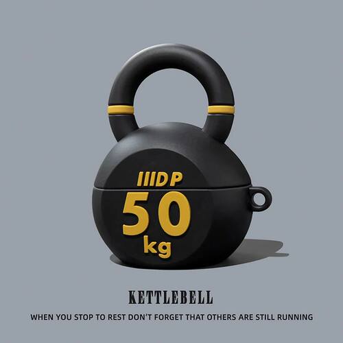 3D Kettlebell Fitness Earphone Cover for AirPods 4 Silicone