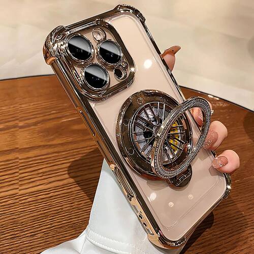 Decompression Rotating Gyro Bracket Phone Cases For iPhone