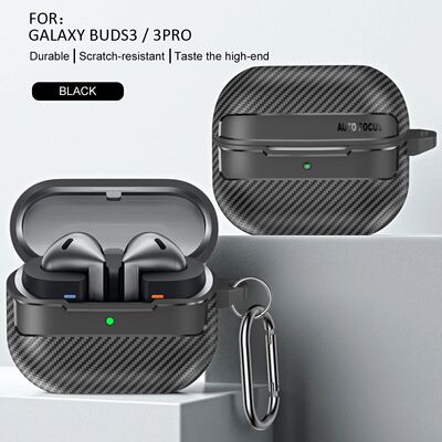 For Samsung Galaxy Buds3 Case Carbon Fiber Texture Soft
