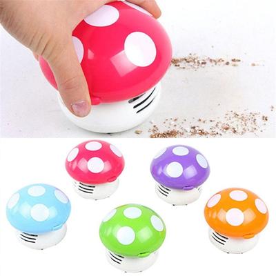 Portable Cute Mini Mushroom Corner Desk Table Dust Vacuum