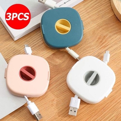 3 PCS Cord Organizer Cable Management Winder Desk