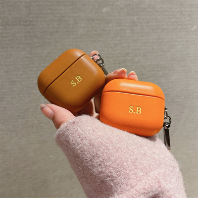 DIY Luxury Soft Leather Customization Earphone Case For