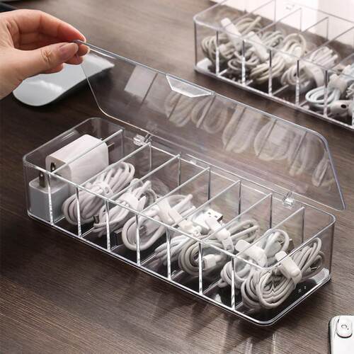 Mobile Phone Data Cable Storage Box Hub Data Cable Plastic