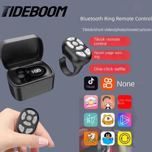 1pcs Wireless Bluetooth Ring Remote Control Fingertip