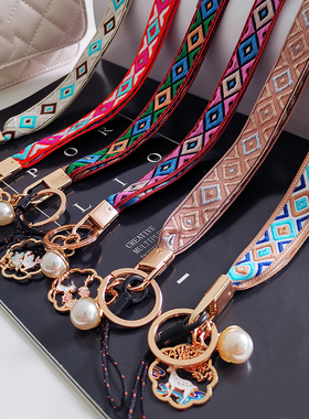 Mobile Phone Straps Vintage lanyard Fabric weaving Strap