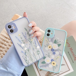 Max Plus Bumper SE2020 Soft Transparent iPhone Relief Flower Case 2025 Pro For
