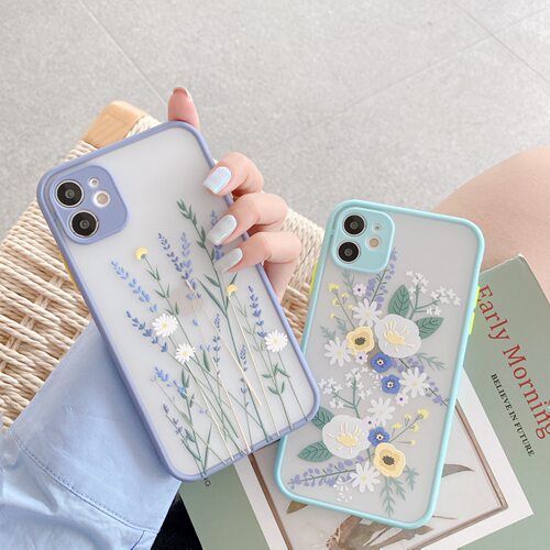 2026 3D Relief Flower Case For iPhone 11 Pro Max X XR XS Max 7 8 Plus SE2020 Soft Bumper Transparent