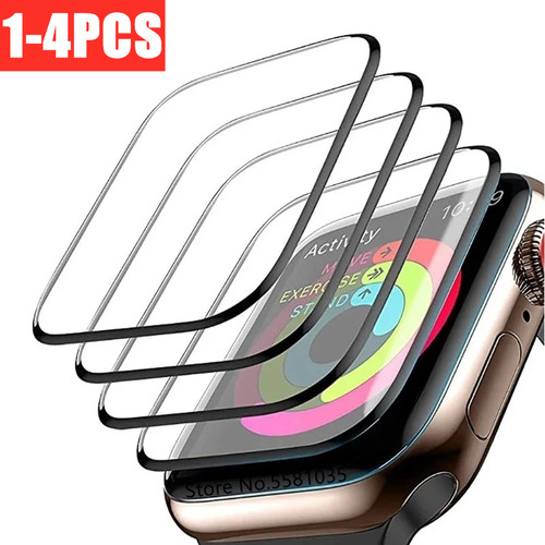 2022 4PCS Protector Film for Apple Watch 7 6 SE 5 4 8 Screen