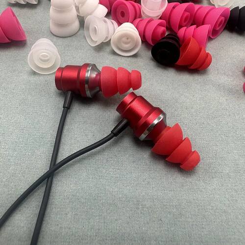 6pcs Three Layer Silicone In-Ear Earphone Covers Cap