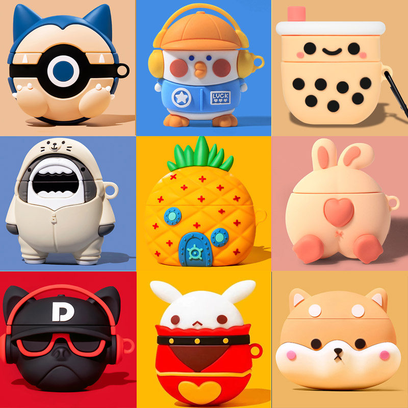 2023 Shark Rabbit Cartoon Cover for AirPods Pro 1 2 3 Case