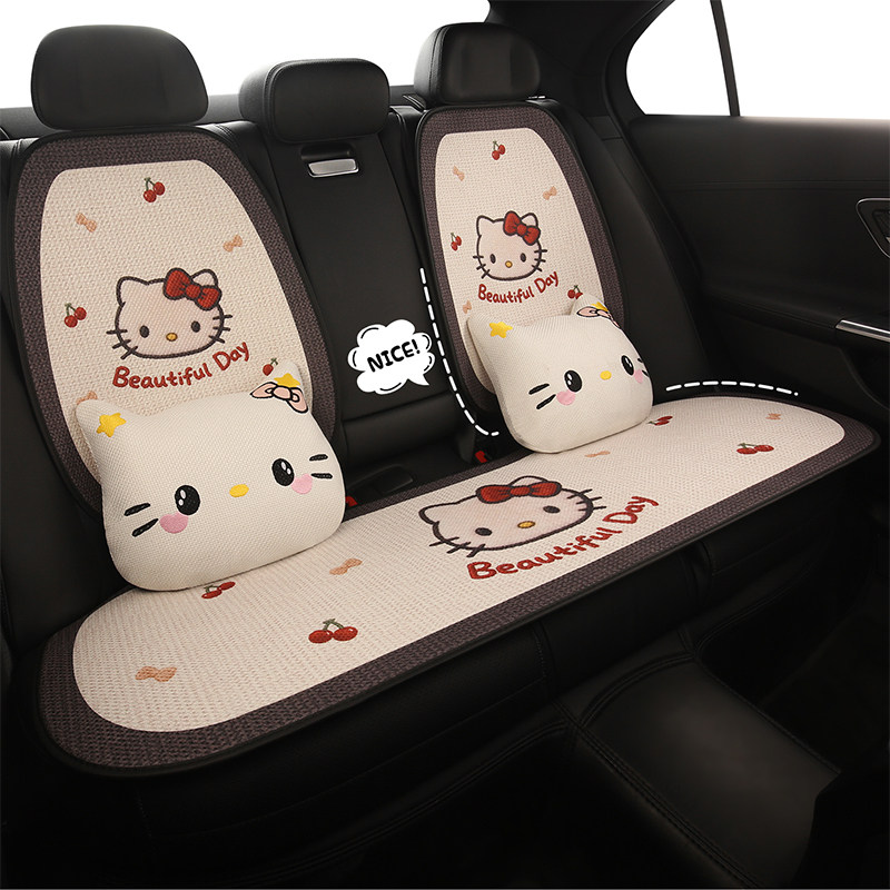 汽车坐垫四季通用秋冬季亚麻座垫新款可爱座椅套半包高级感座套女,汽车用品/电子/清洗/改装,专车专用座套/座垫,淘宝优惠券,粉丝福利购,淘宝优惠卷