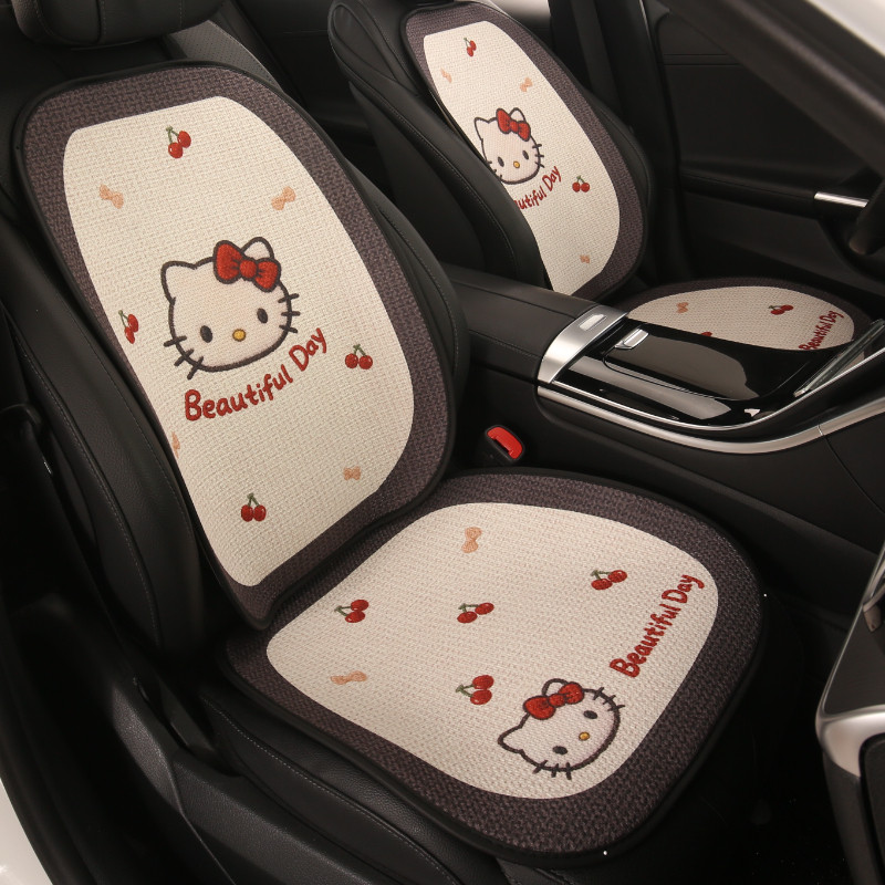 汽车坐垫四季通用秋冬季网红座垫可爱半包座椅套新款卡通单个座套